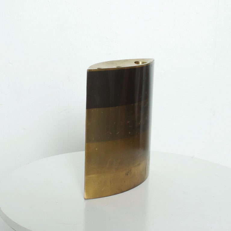 Modern Brass Candle Holder, Vase, Sculptural Bronze, by Michael Aram