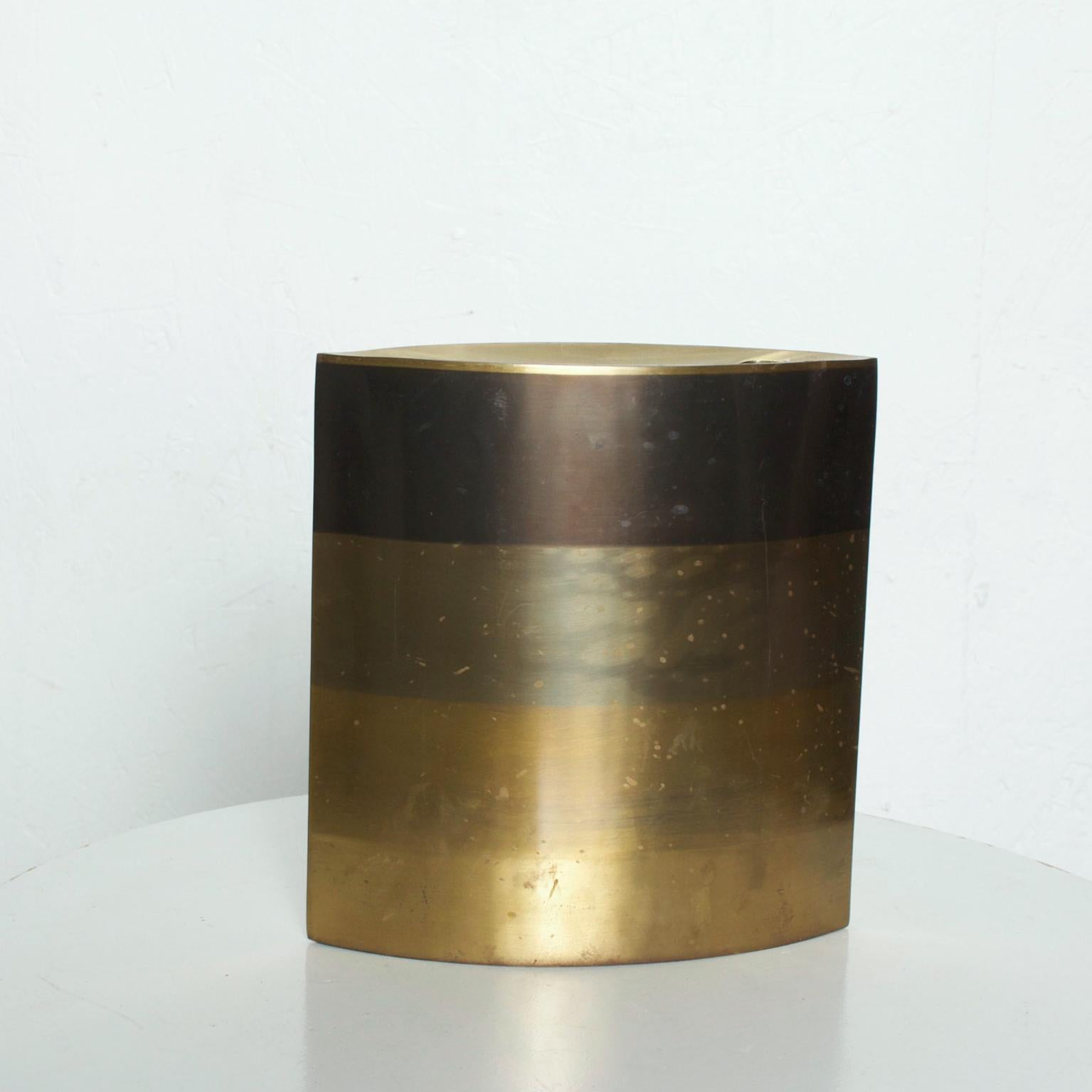 Modern Brass Candle Holder, Vase, Sculptural Bronze, by Michael Aram 1