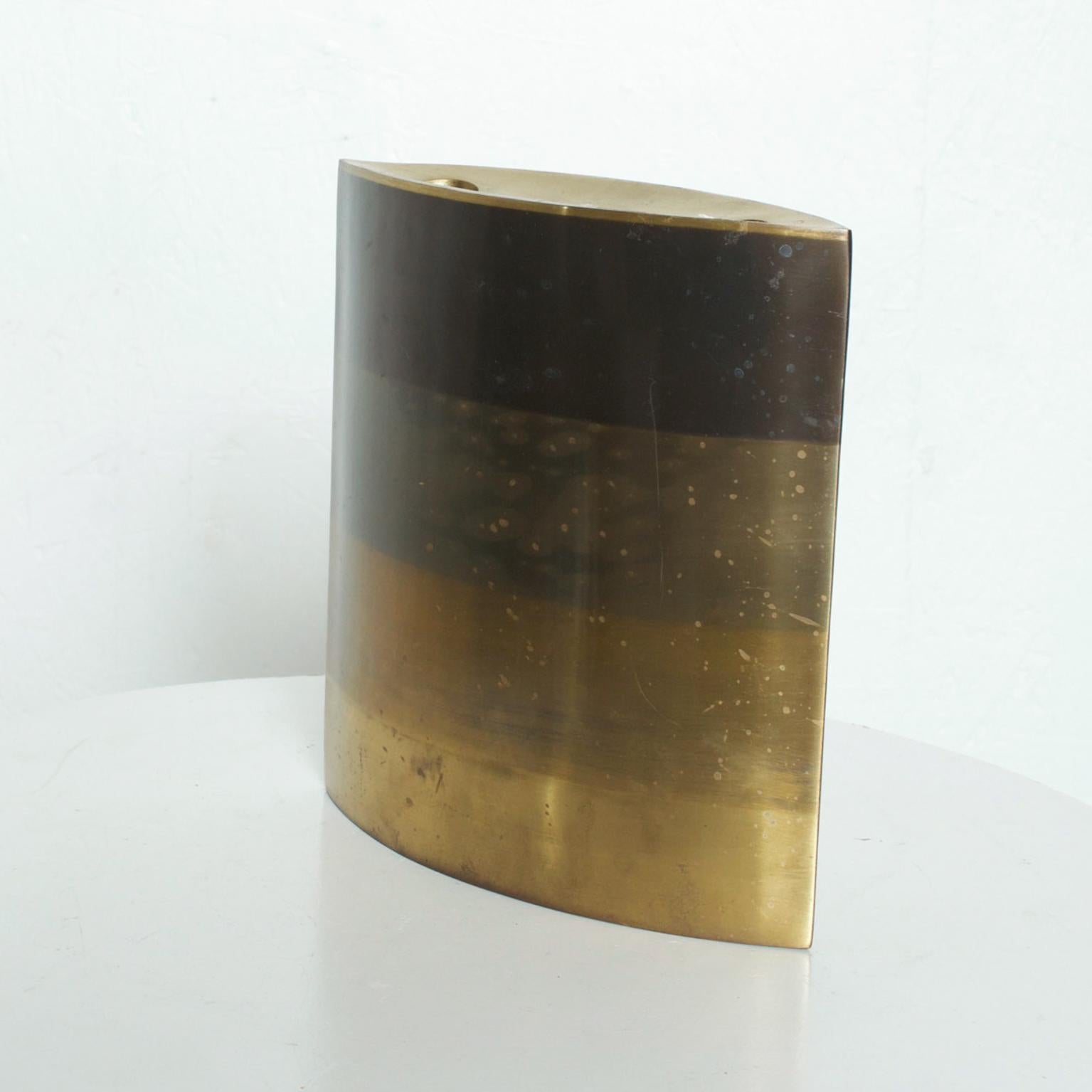 Modern Brass Candle Holder, Vase, Sculptural Bronze, by Michael Aram 2