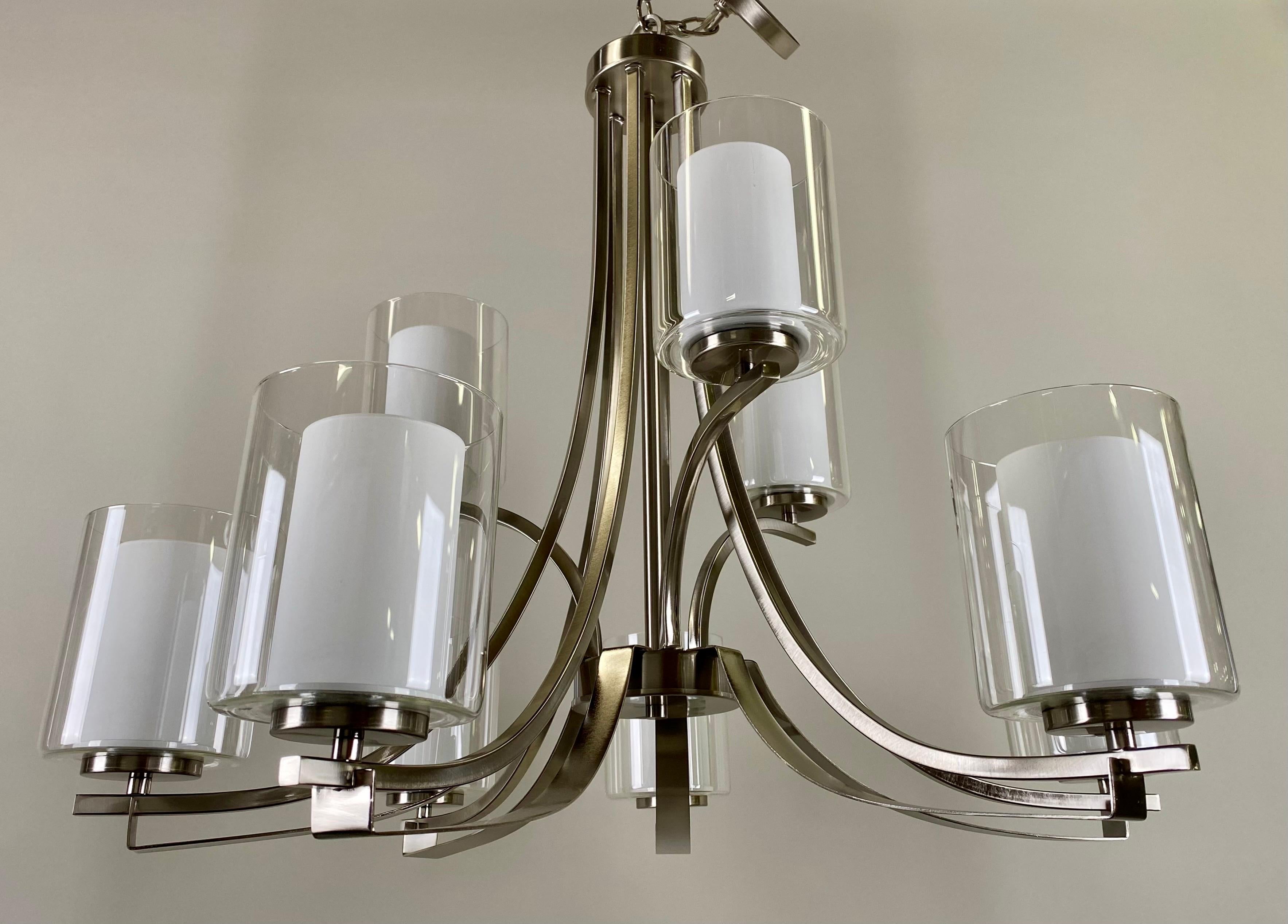 Modern Candle Style Chrome Chandelier - 9 Arms  For Sale 3