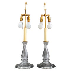 Moderne Kerzenständer-Glaslampe, 2 Stück
