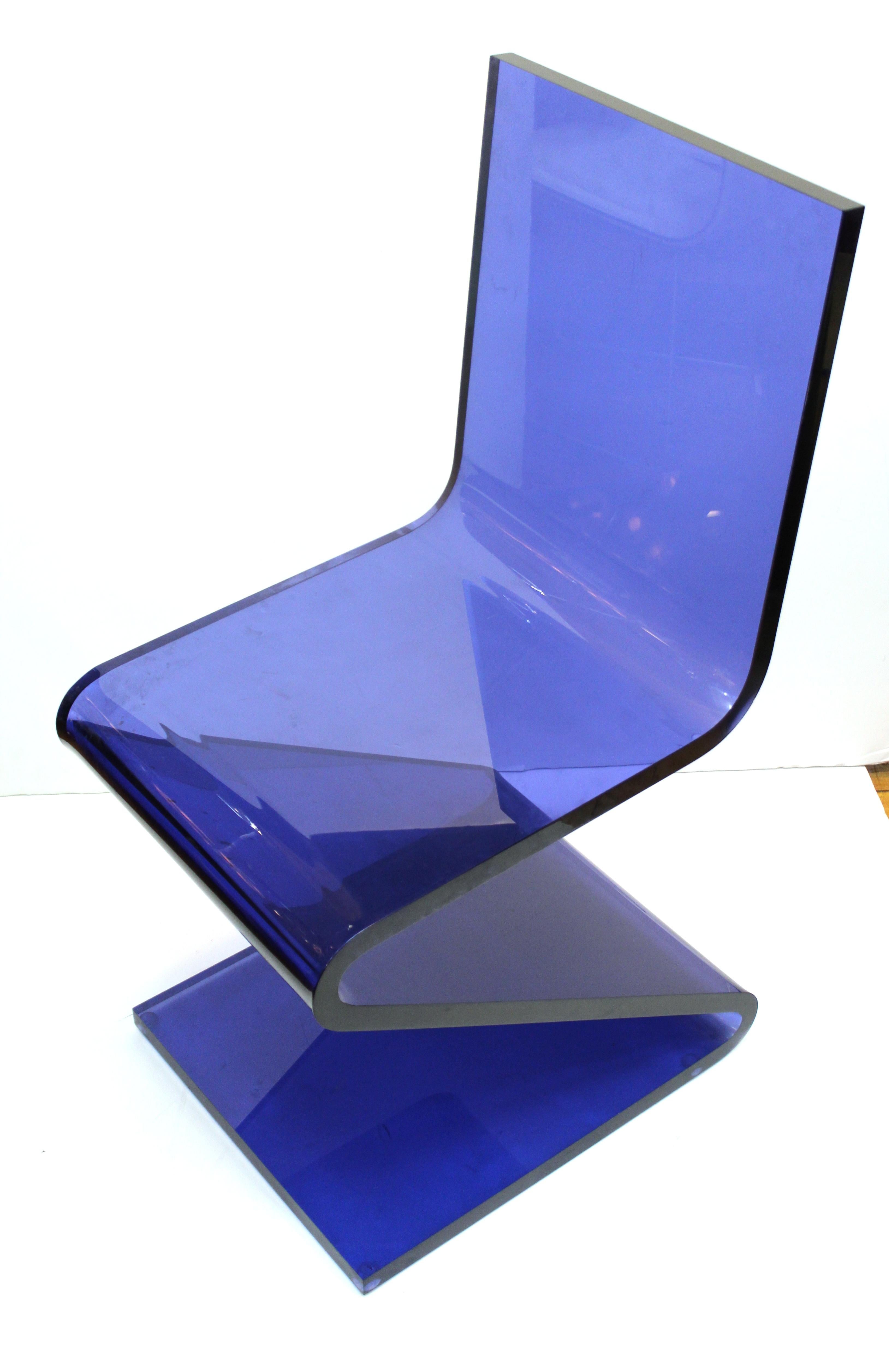 blue lucite chairs