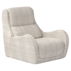 Modern Capelinhos Swivel Lounge Chair, DEDAR Jacquard Chenille, by Greenapple
