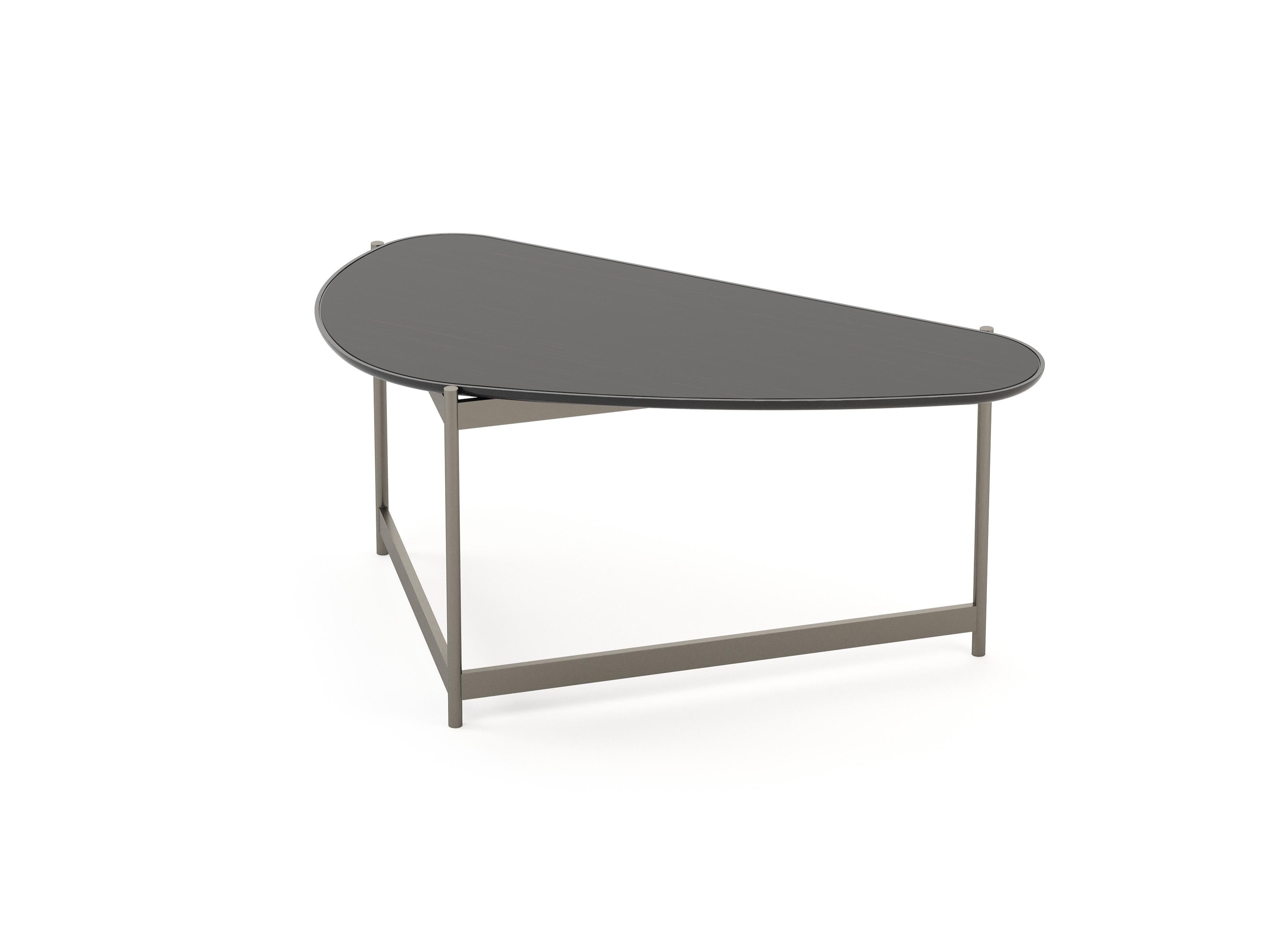 Contemporary Modern Capri Desk Made with Ebony and Bronzed Iron, Handmade by Stylish Club For Sale