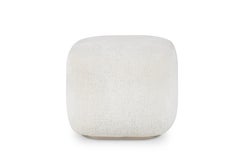 Modern Capri Pouf Ottoman Holly Hunt Chenille Handmade in Portugal by Greenapple