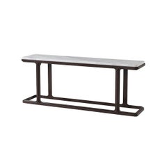 Modern Cararra Marble Top Console Table