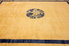 Modern Carpet Golden-Color Field Yadan Deco’ Hand-Knotted Carpet