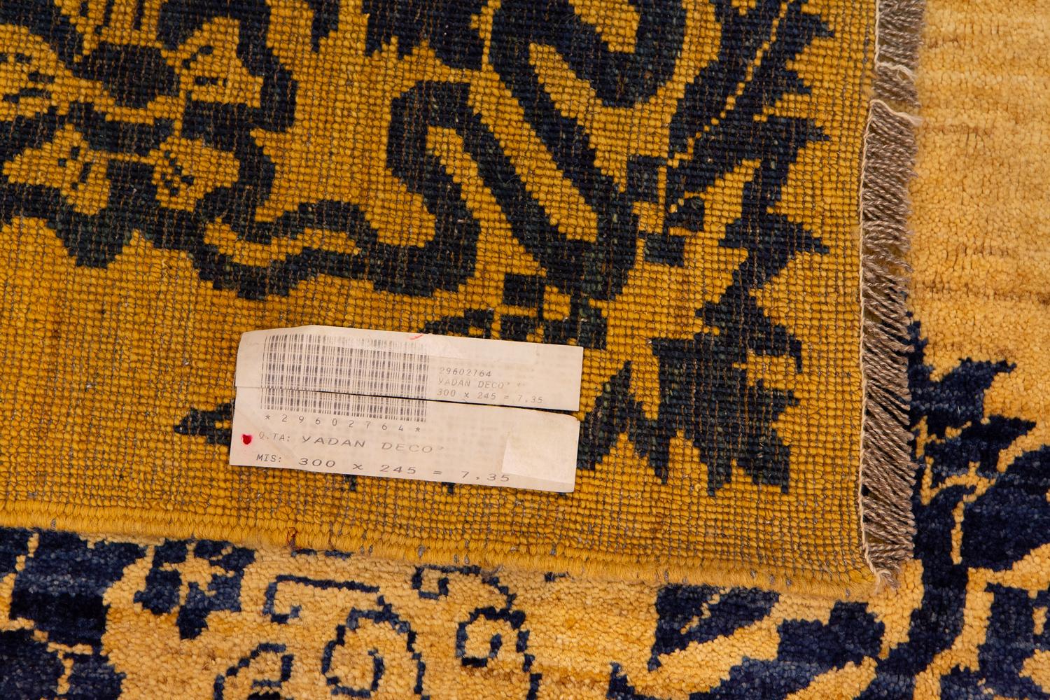 Modern Carpet Golden-Color Field Yadan Deco’ Hand-Knotted Carpet For Sale 3