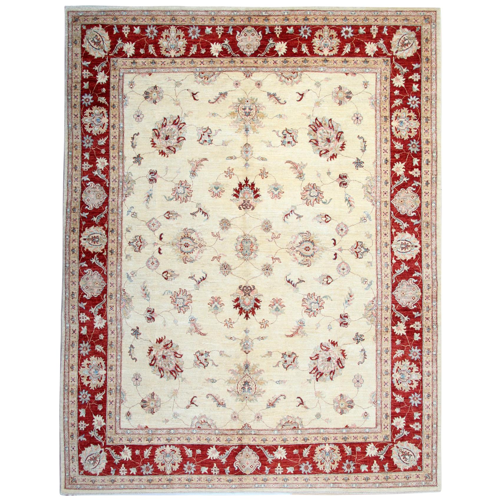 Modern Carpet Saltanabad Floral Rug Red Ziegler Style Living Room Rug
