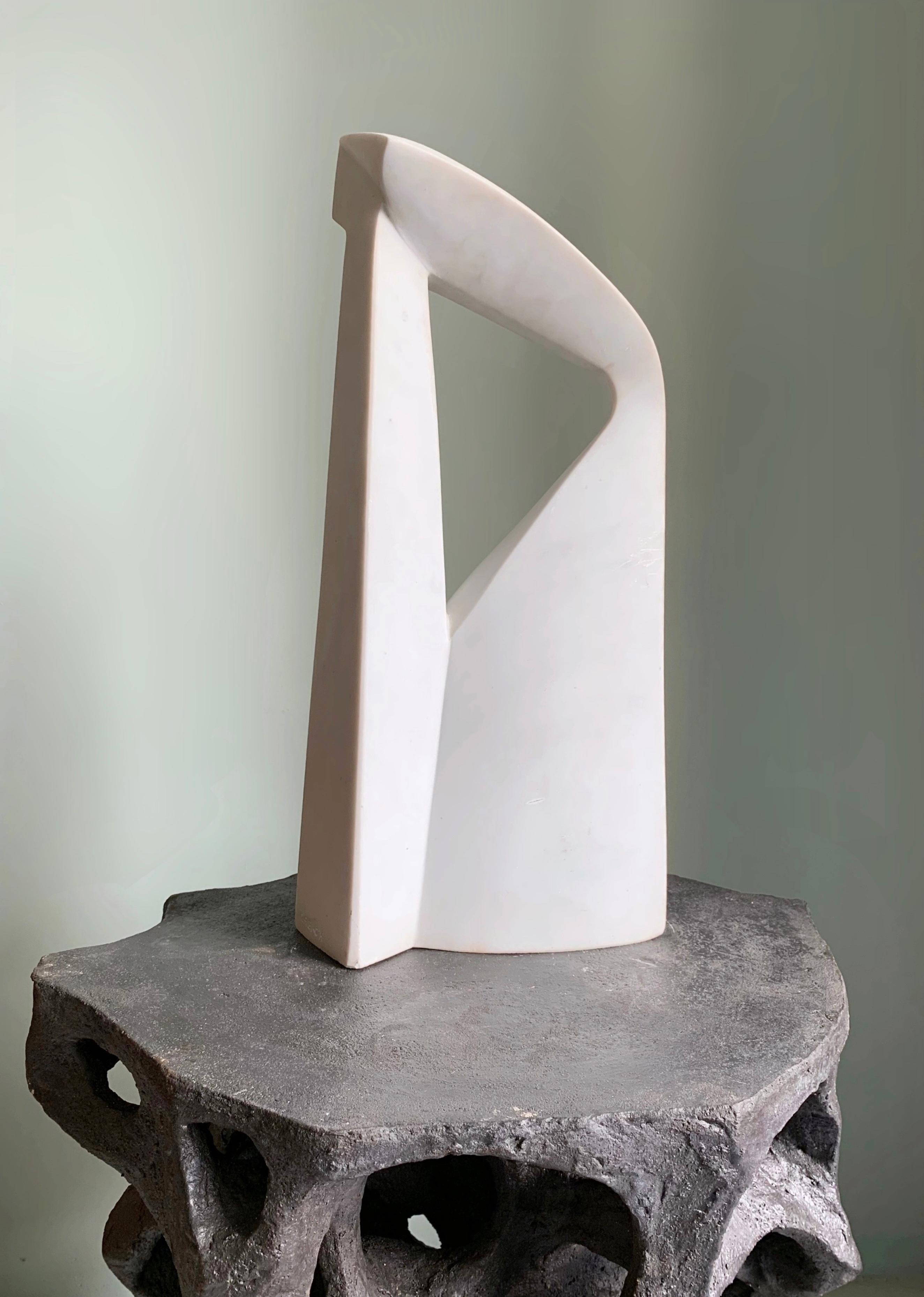 Modern Carrara Marble Sculpture by Bertrand Créac'h, 1993 In Good Condition For Sale In London, GB