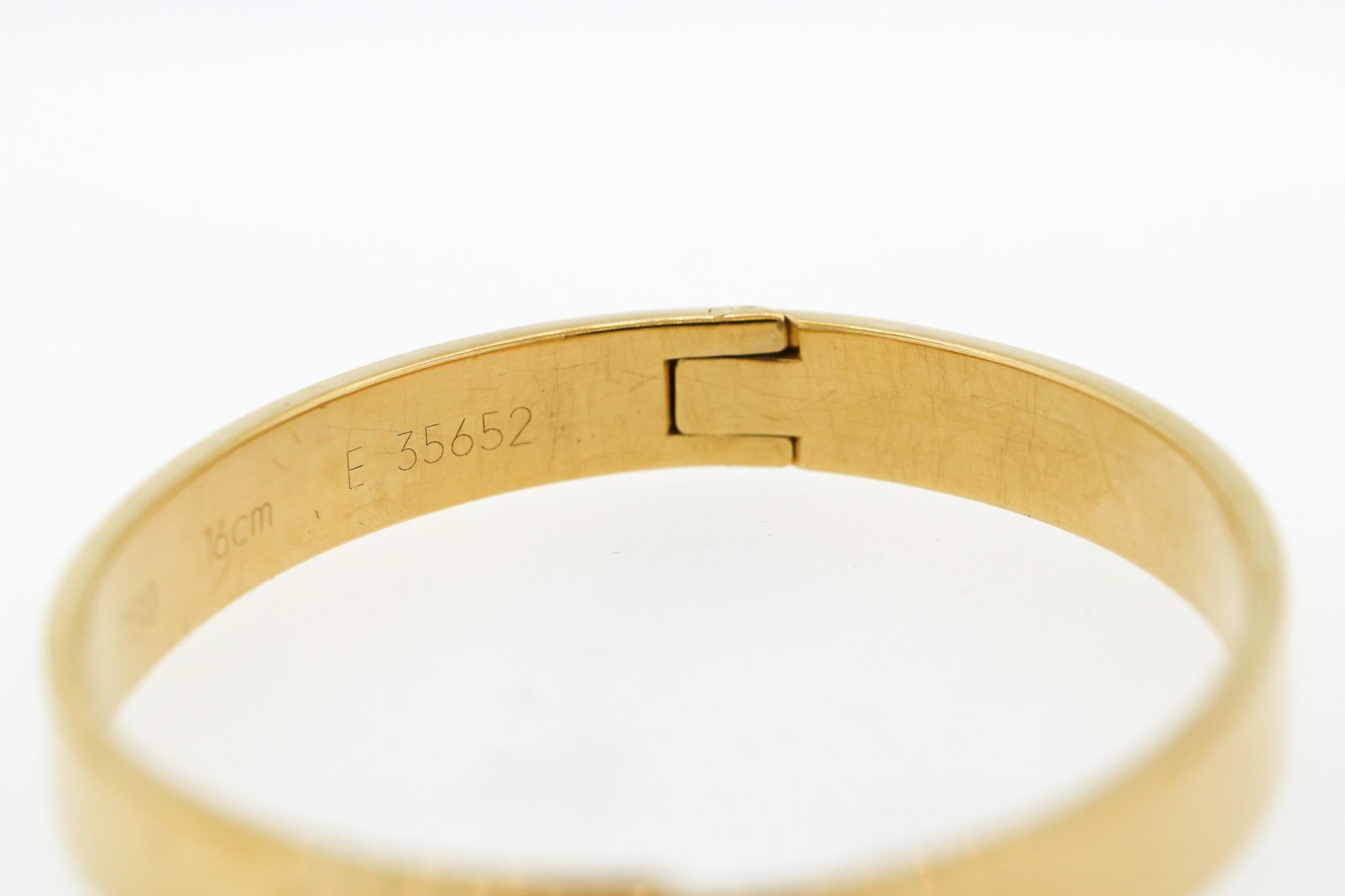 Modern Cartier Anniversary Diamond 18 Karat Gold Bangle Bracelet In Excellent Condition In New York, NY