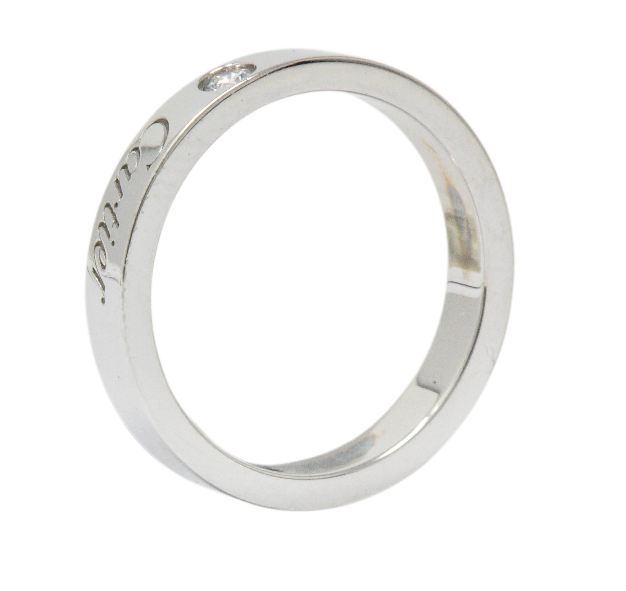 Women's or Men's Modern Cartier Diamond Platinum Band Ring