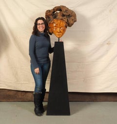 Modern Carved Burl Wood Sculpture by Sig de Tonancour