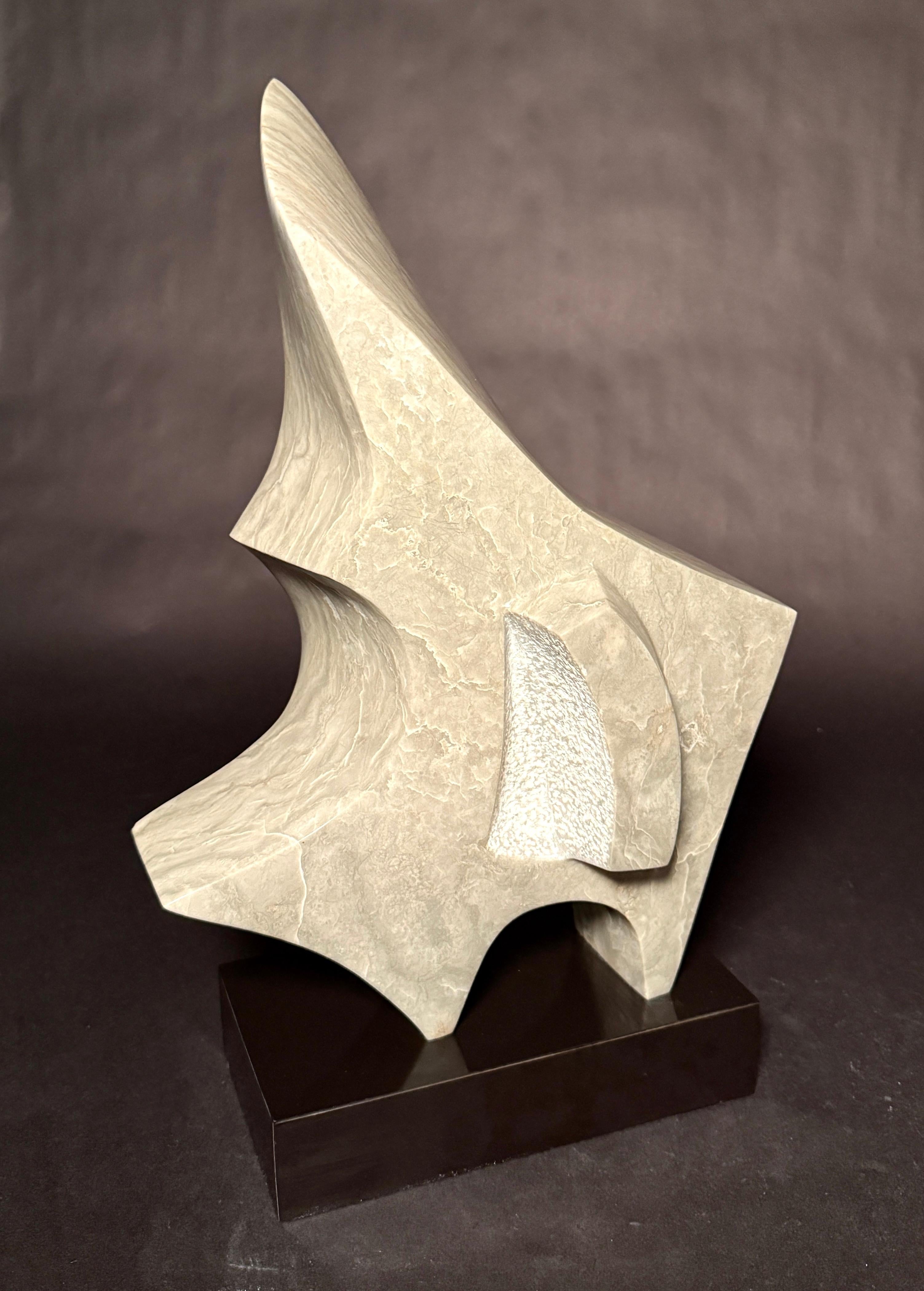 American Modern Carved Marble Abstract Sculpture For Sale