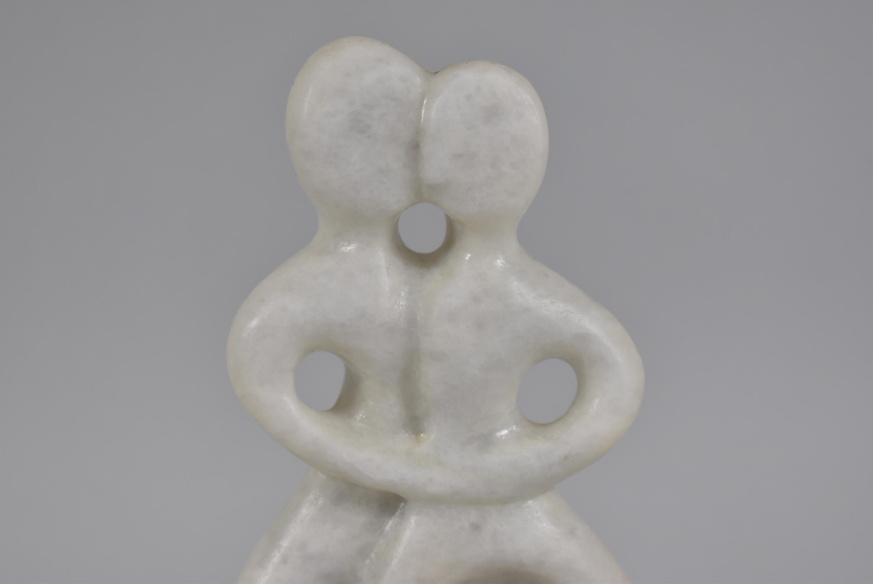 Unknown Modern Carved Marble Male & Female Entwined Figure Sculpture