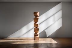 Totem della Serenità intagliato in stile moderno, ancora in piedi No55 di NONO, Joel Escalona Design
