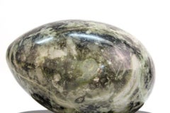 Modern Carved Stone Egg Sculpture