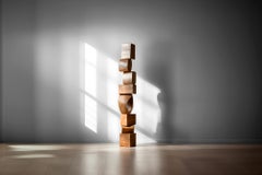 Modern Carved Tranquility Totem Still Stand No74, Joel Escalona Design