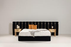 Modern Castle Bed US King Brass, Silk Velvet Handmade in Portugal by Greenapple