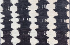 Modern Afghan Abstract-Modern Black and White Rug by Keivan Woven Arts