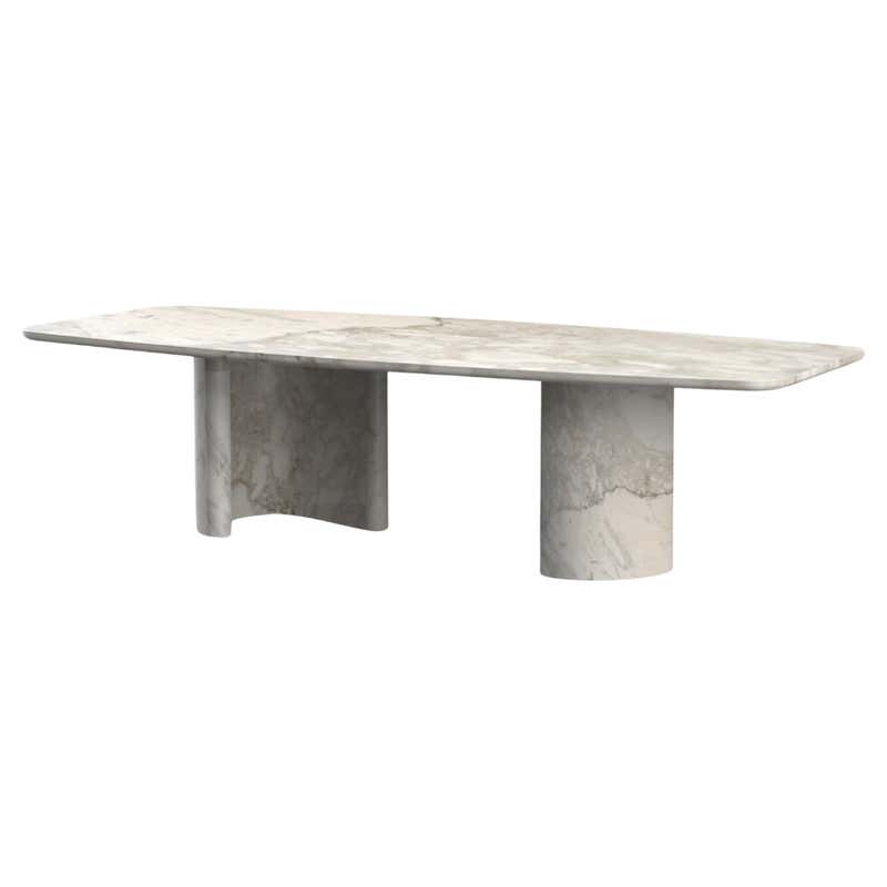 Modern Windy Calacatta Marble Dining Table, Handmade in Portugal by ...