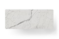 Modern CC Statuario Marble and Brass Dining Table, Handmade By Greenapple