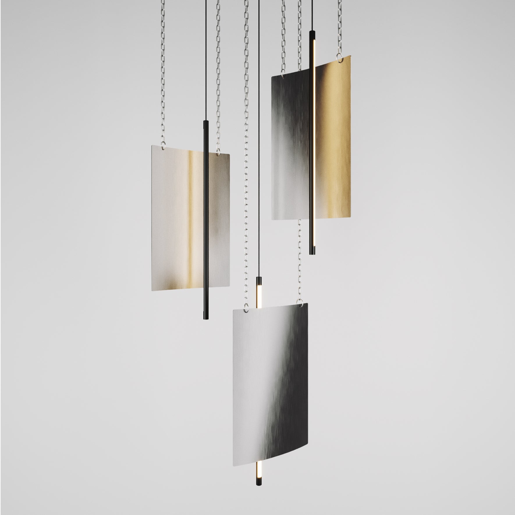 Modern Ceiling Pendant Light - Led Panel Lamp - Anisotropy - Small