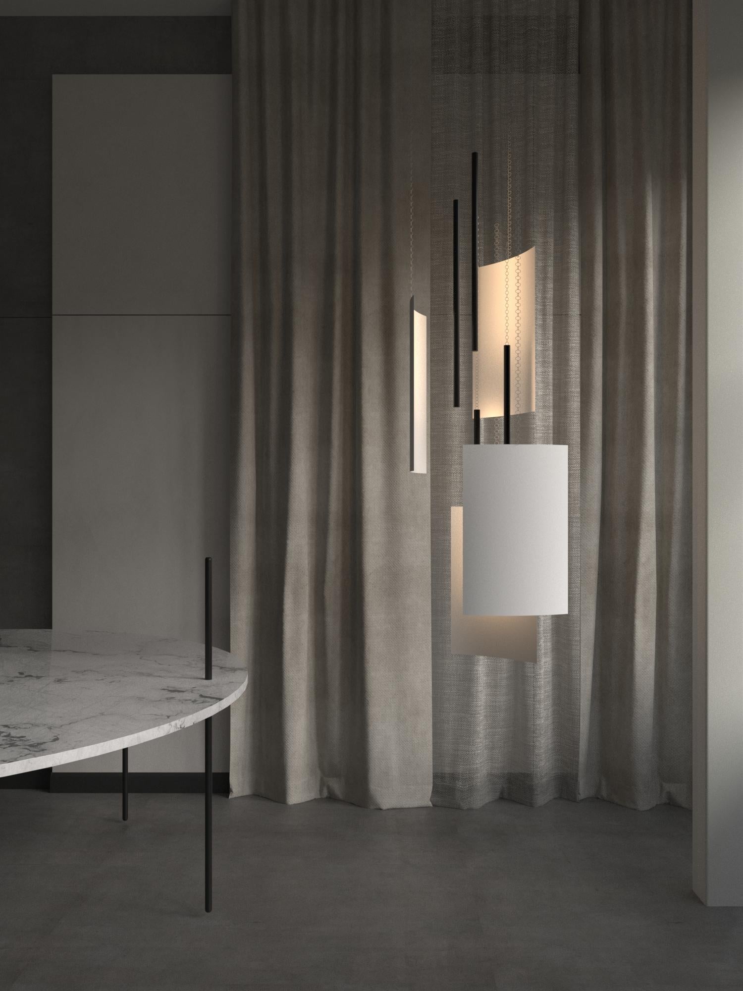 Lámpara Colgante de Techo Moderna - Lámpara Panel Led - Pinceladas - Grande en venta 3