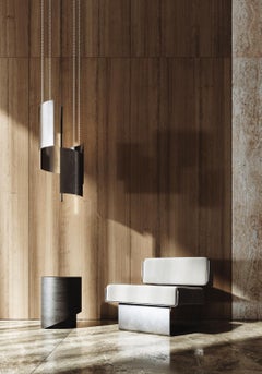 Modern Ceiling Pendant Light - Led Panel Lamp - Painted Blue - Small