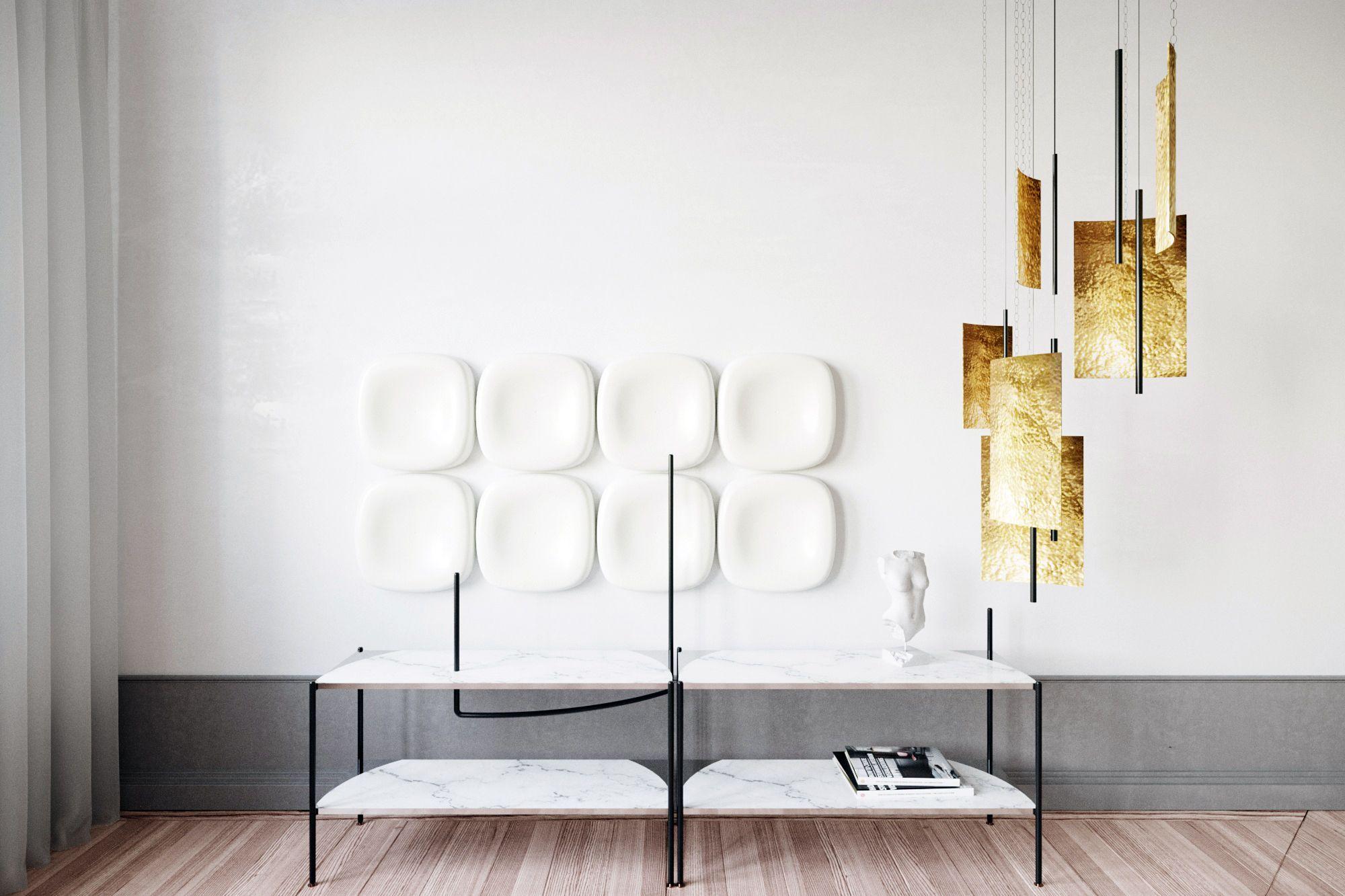 Lampada a sospensione da soffitto moderna - Lampada a pannello a LED - Painted Olive - Small in vendita 5