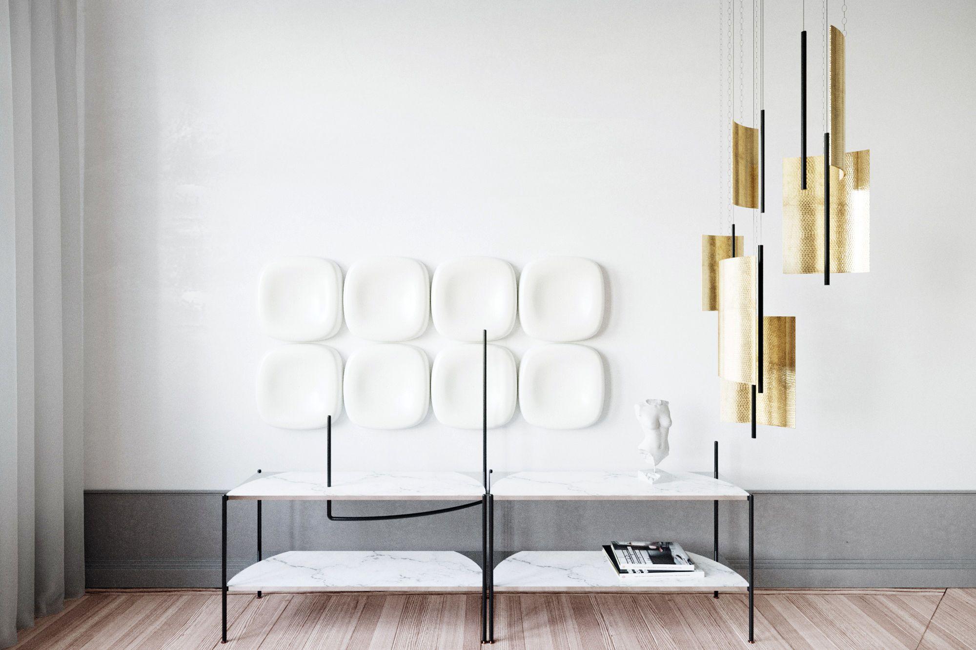 Lampada a sospensione da soffitto moderna - Lampada a pannello a LED - Painted Olive - Small in vendita 6