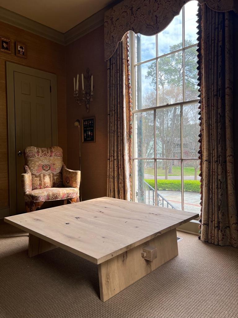 American Modern Center Table In Solid White Oak For Sale