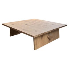 Modern Center Table In Solid White Oak