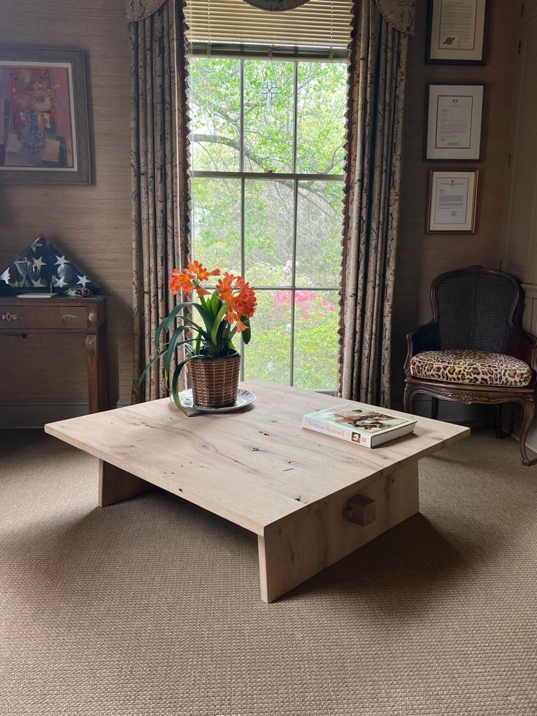 Legno Tavolo da centro moderno in Oak bianco in vendita