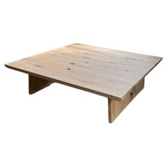 Modern Center Table In White Oak
