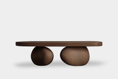 Modern Center Table Serie 22 by Joel Escalona – Solid Wood with Pebble Legs