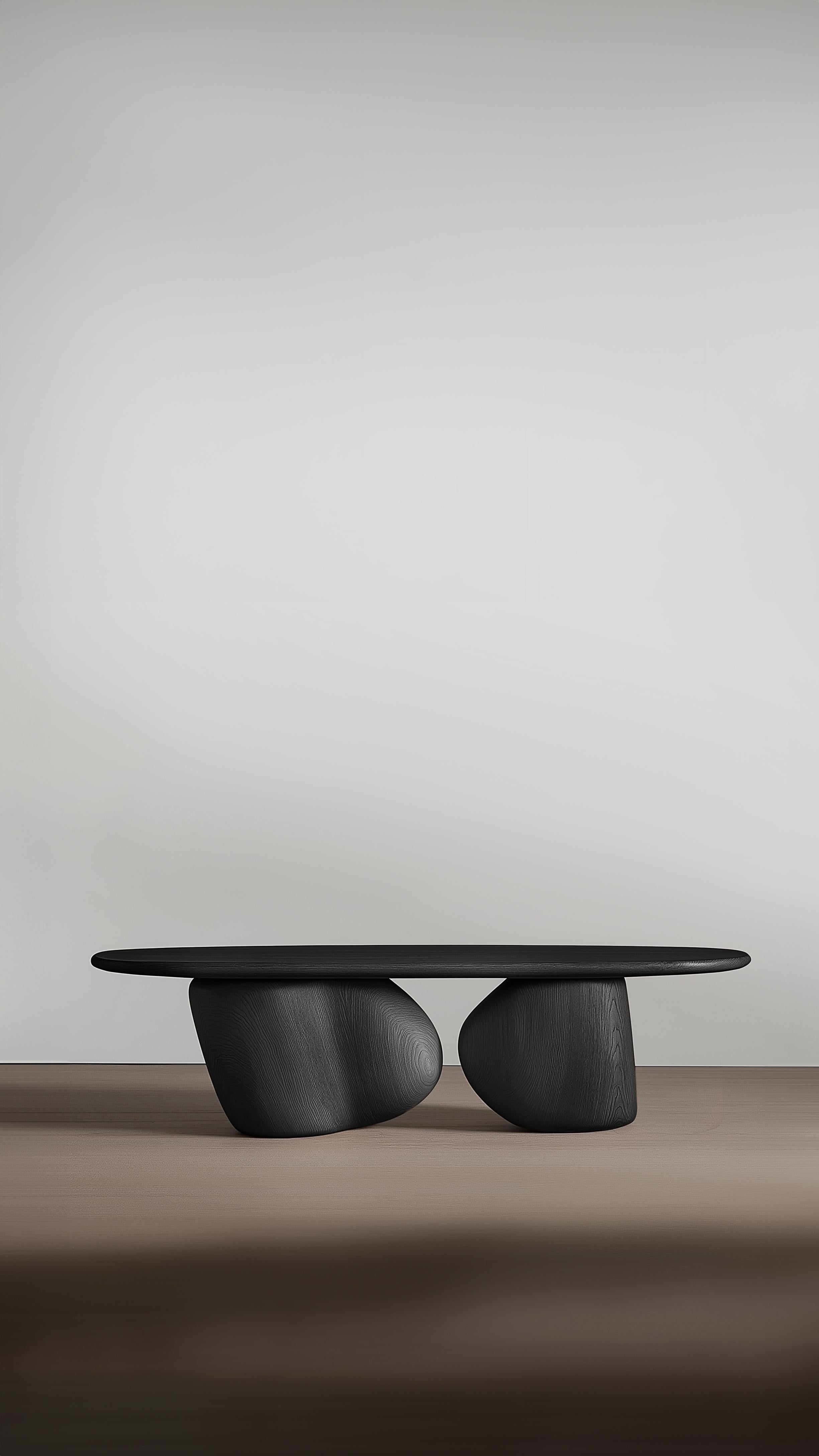 Moderner Mitteltisch Serie 88 - Sereno von Joel Escalona mit skulpturalen Formen (Hartholz) im Angebot