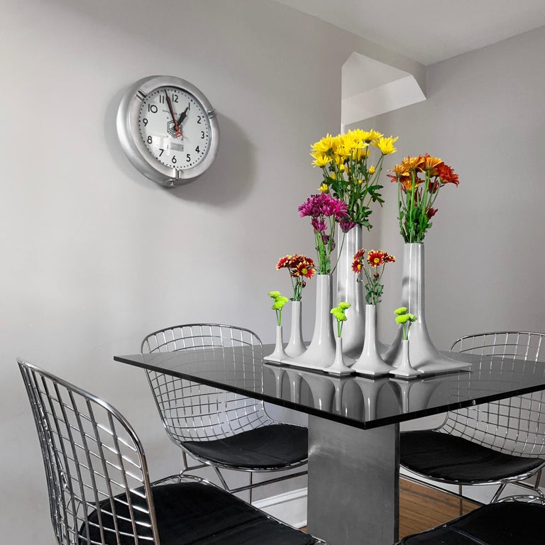 Modern Ceramic Bud Vase Centerpiece Tablescape Flower Vase 3" Table Vase For Sale at