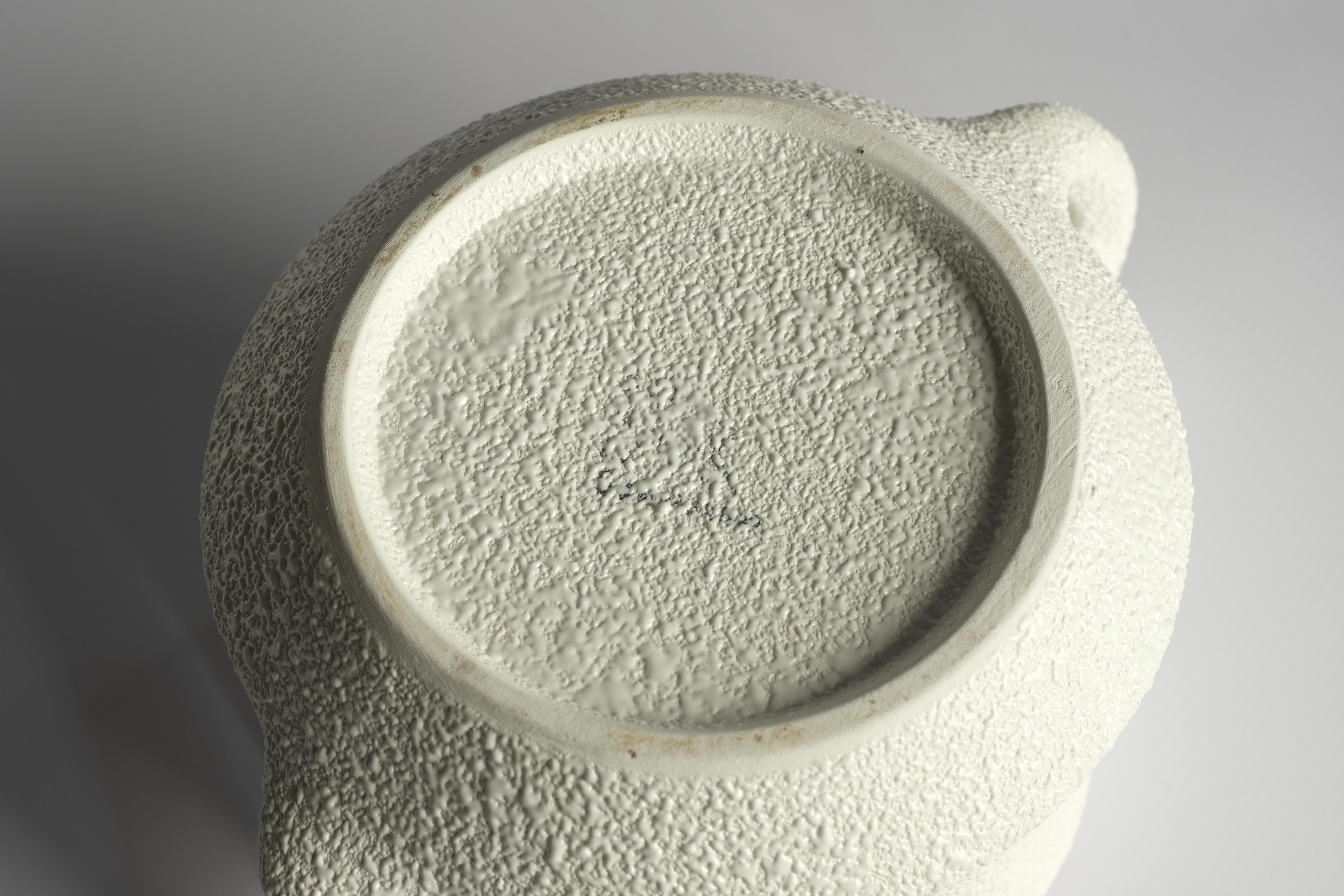 20th Century Modern Ceramic Coffee/Tea Set in Sand Textured Stucco Finish For Sale