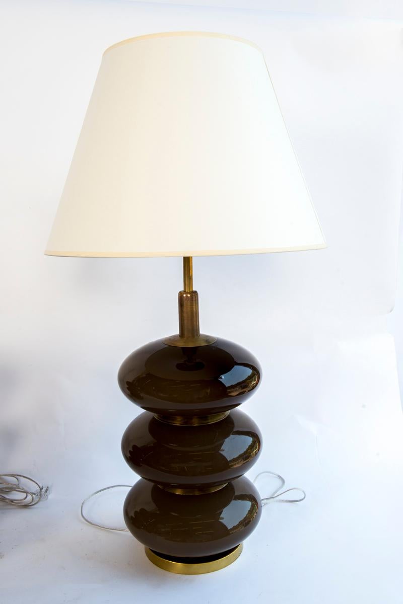 Modern Ceramic French Lamp In Good Condition In Washington, DC