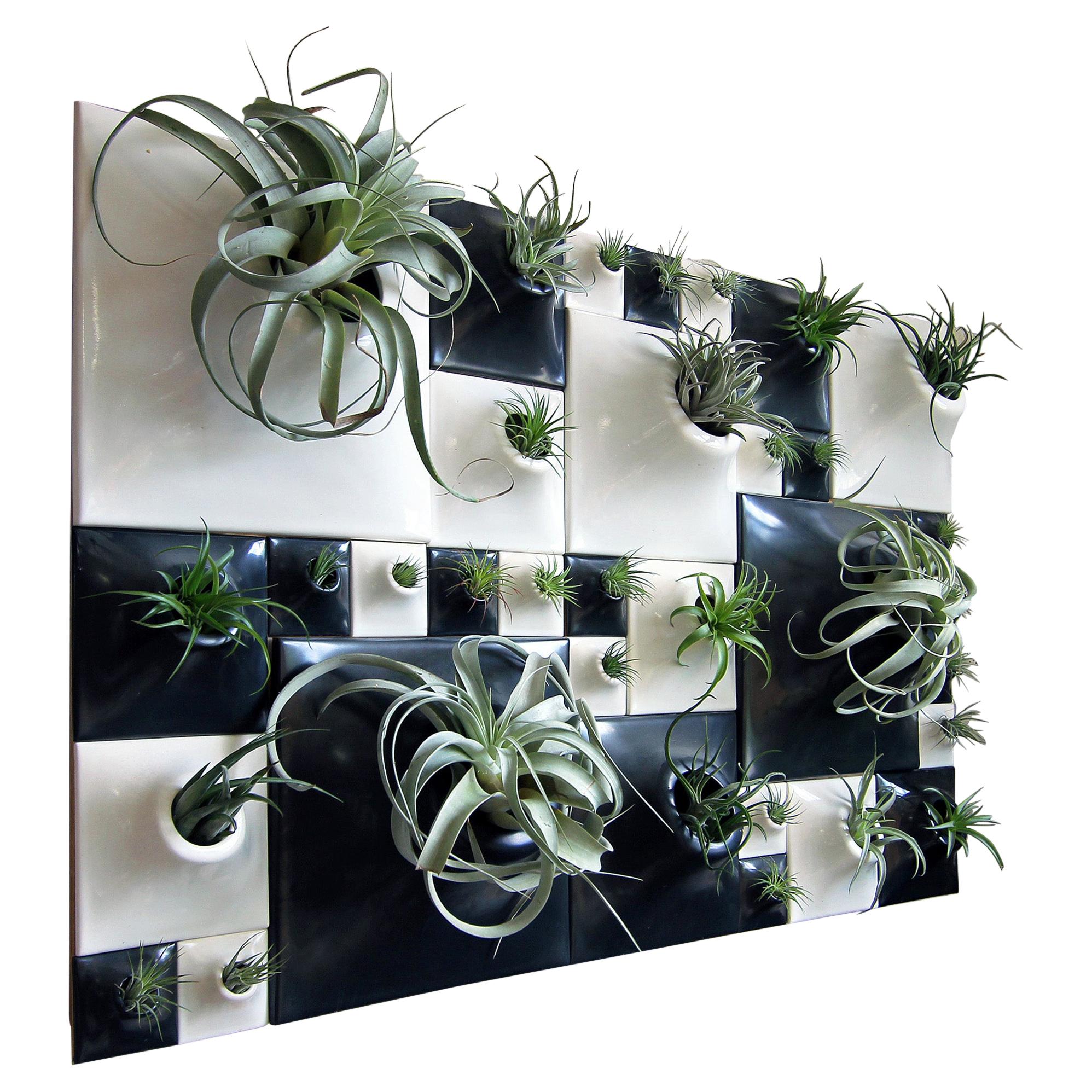 Modern Ceramic Greenwall - Living Wall Decor - Biophilic Wall Sculpture