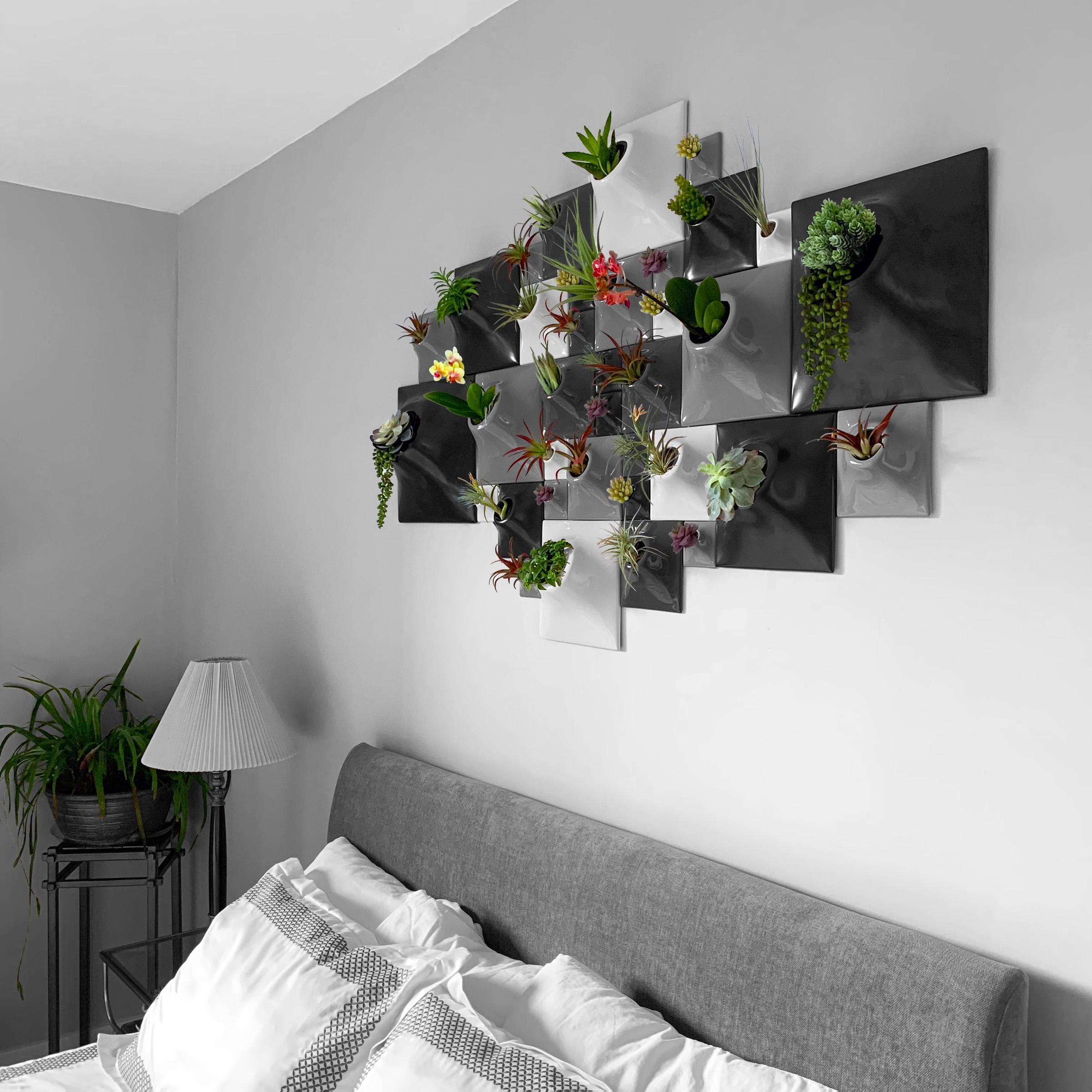 Cast Modern Ceramic Greenwall - Living Wall Decor - Plant Wall - Price per sq ft For Sale