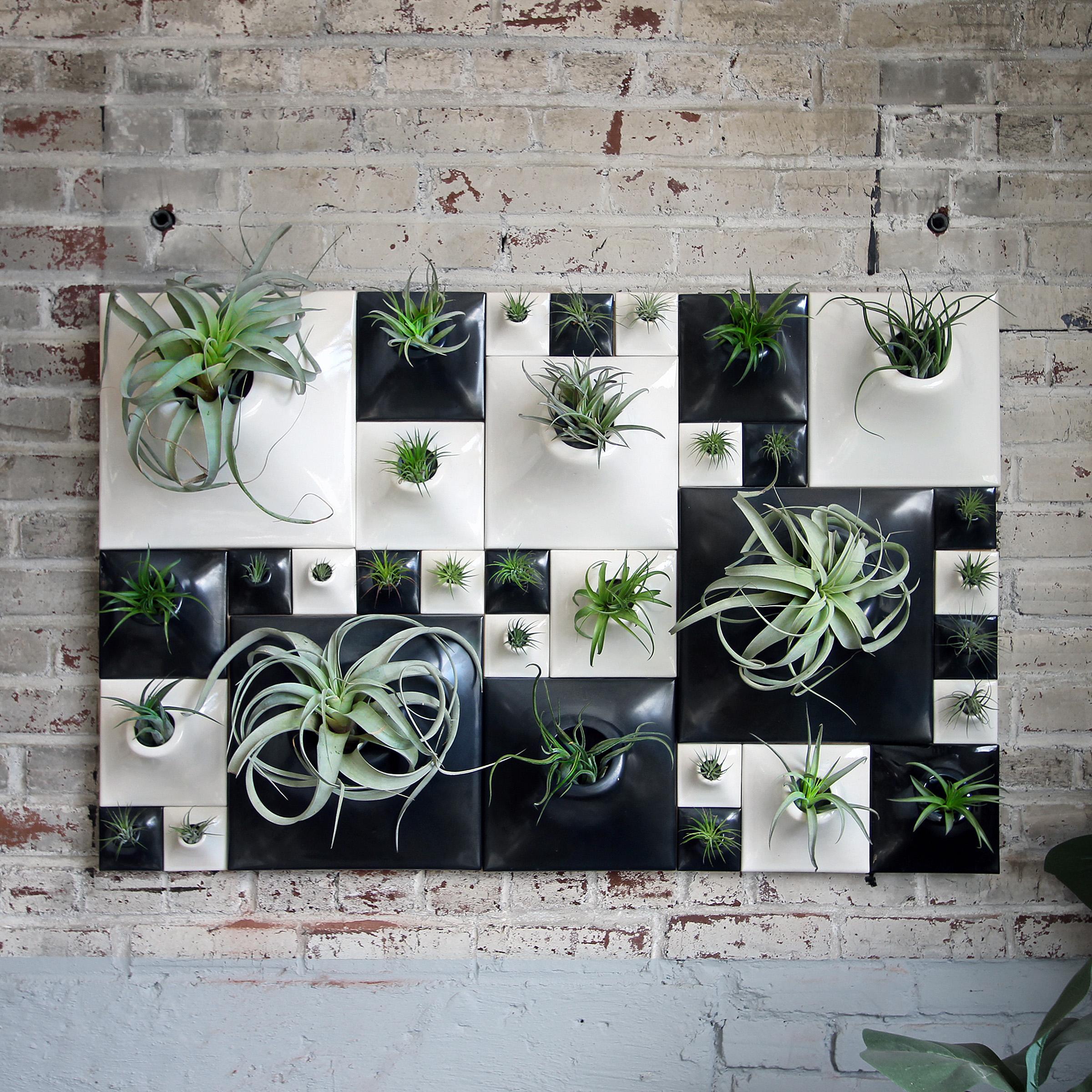 Cast Modern Ceramic Greenwall - Plant Wall Art - Living Wall Decor - Price per sq ft For Sale