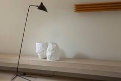 Vaso moderno in ceramica con tappo chiuso in bianco, Big Vase 2