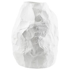 Modern Ceramic Oversized Vase with Closed Top in White, Big Vase 2