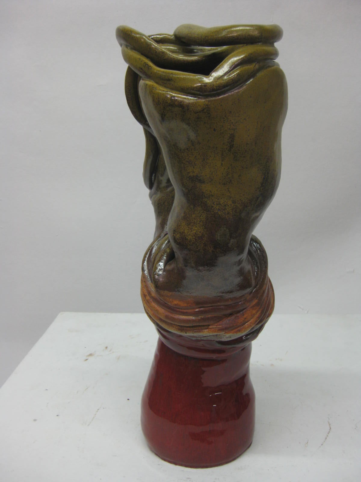 American Modern Ceramic Sculptural Vase For Sale