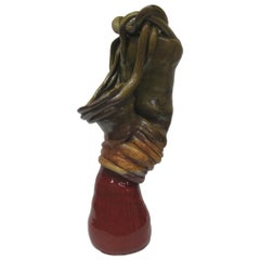 Vaso scultoreo moderno in ceramica