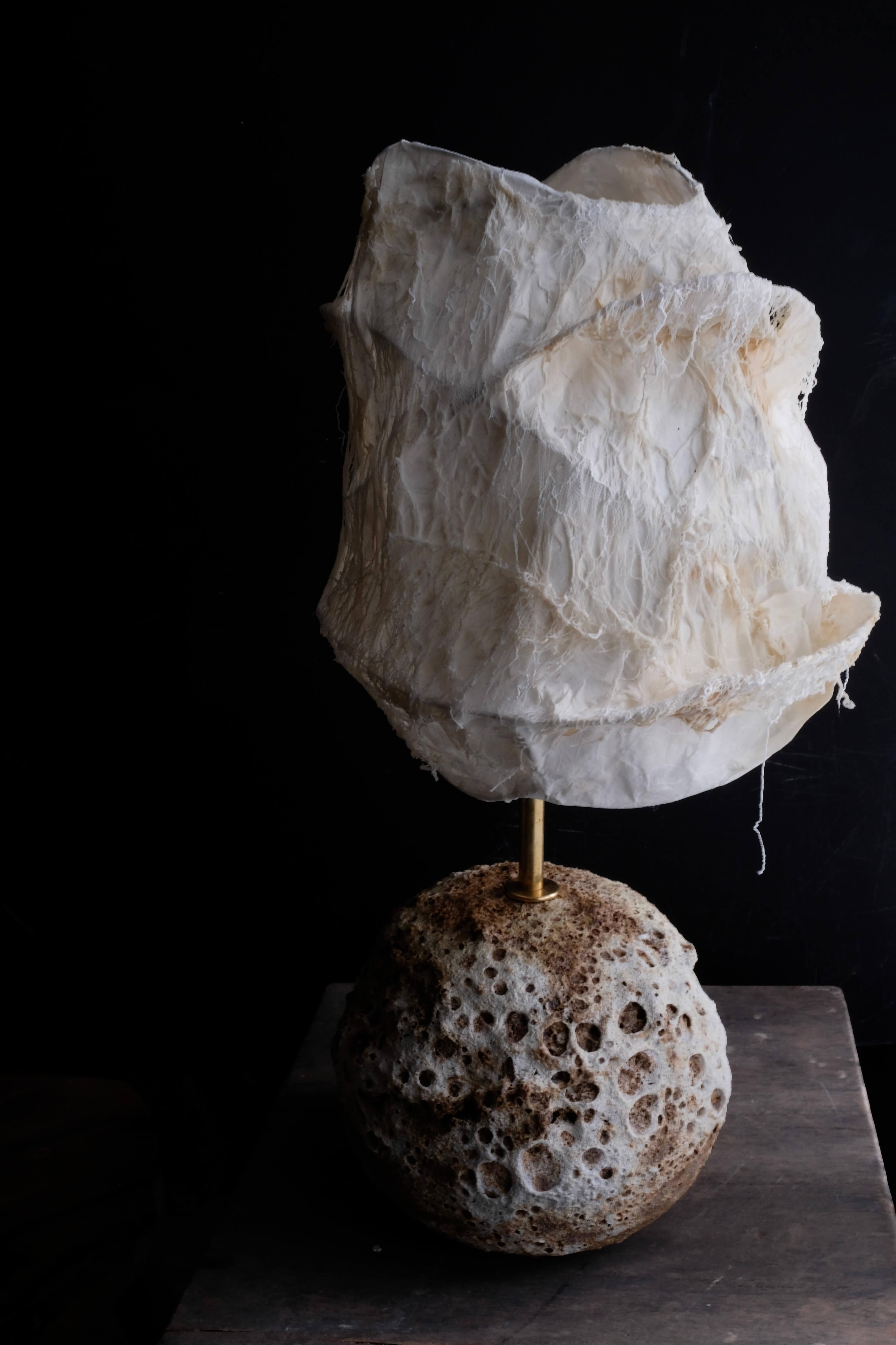 Modern Ceramic Table Lamp with Crater Glaze Finish – Soft Ambient Lighting For Sale 1