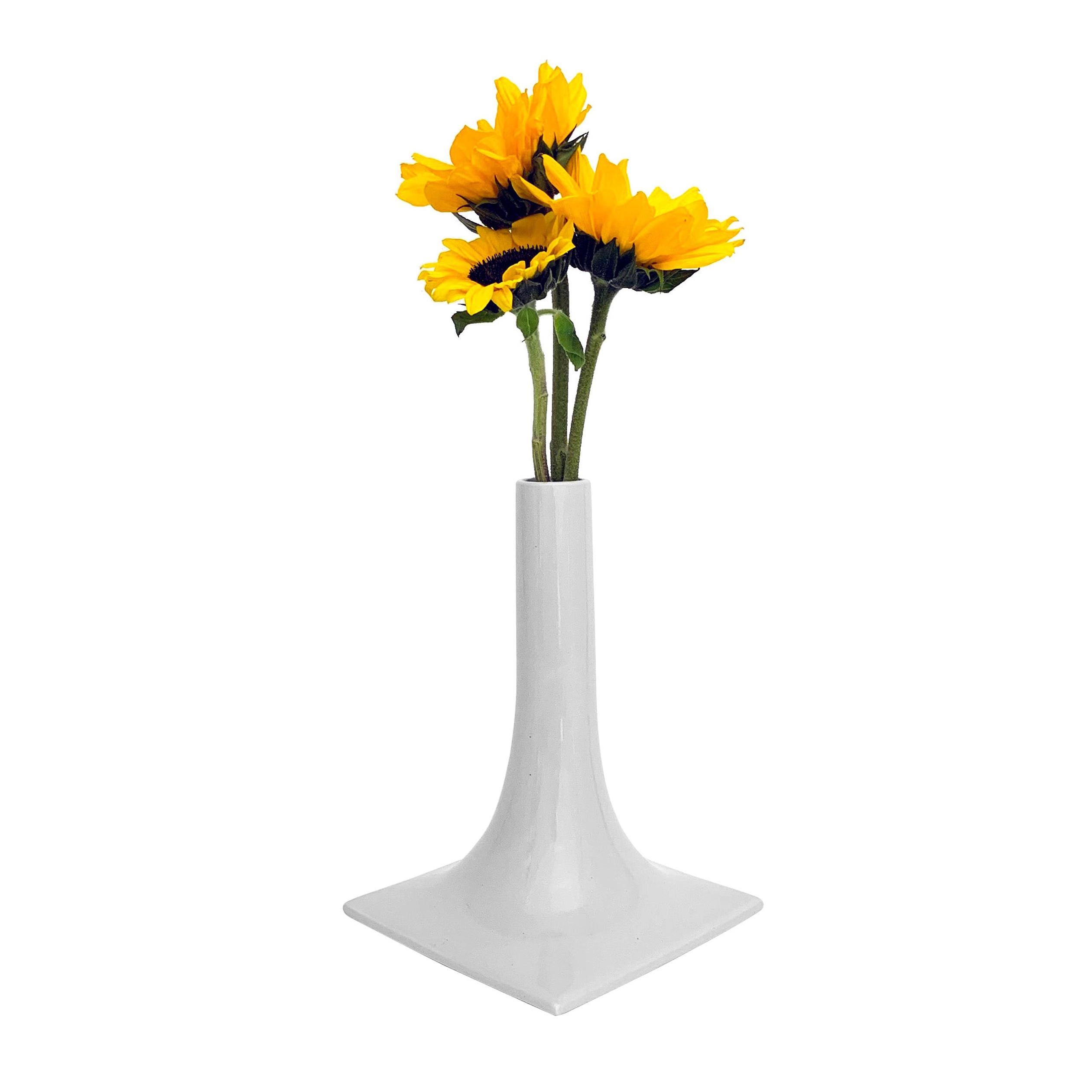 Modern Ceramic Vase - Centerpiece - Tablescape - Flower Vase - 9" Table Vase For Sale