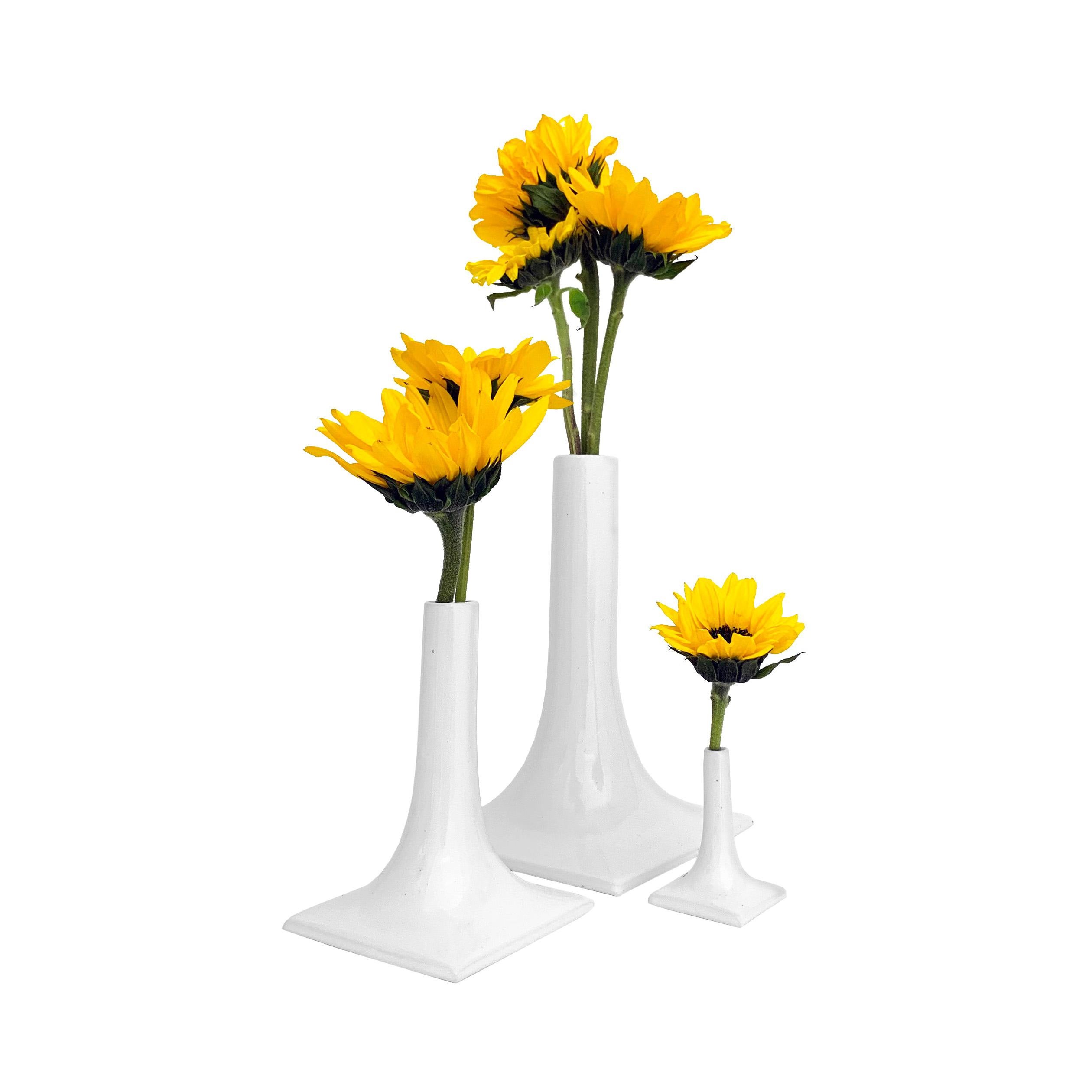 Modern Ceramic Vase Set of 3 - Centerpiece - Tablescape - Flower Vase For Sale